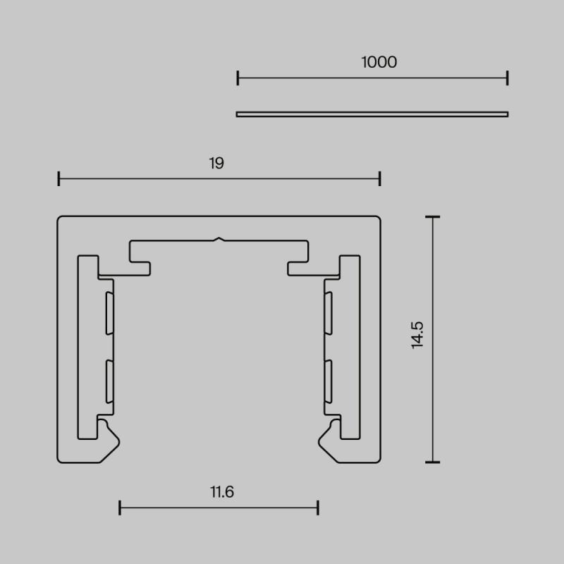 Шинопровод Maytoni Technical Busbar trunkings Exility X TRX239-411B